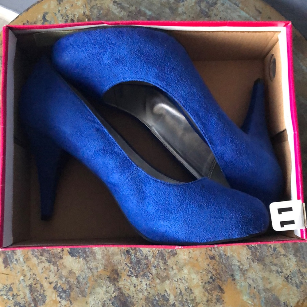 Suede glow Jean velvet  high heels